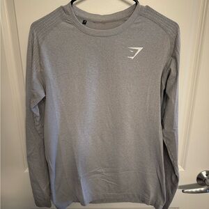 Seamless Gymshark Gray Workout Long Sleeve Tee